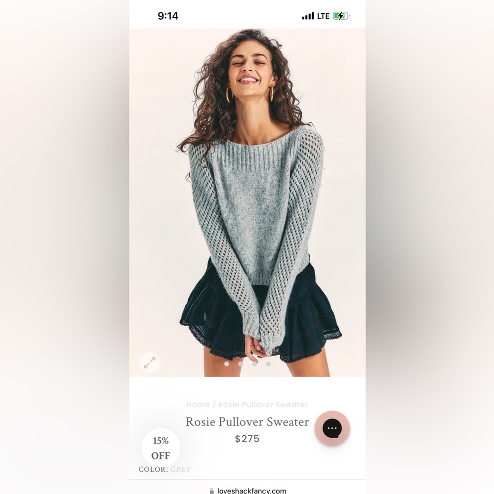 Loveshack fancy cashmere sweater